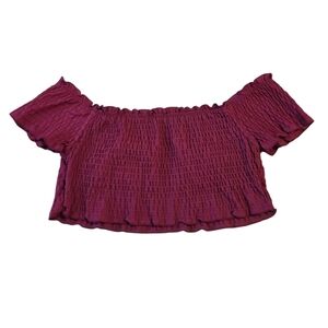 3 for $5 Unbranded Off-Shoulder Burgundy Top Small
